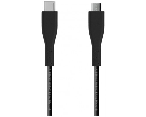 AISENS CABLE USB 2.0 3A TIPO USB-C M-MICRO B M NEGRO 1.0M