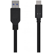 AISENS CABLE USB 3.1 GEN2 10GBPS 3A TIPO USB-C M-A M NEGRO 0.5M