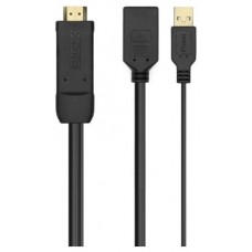 AISENS CONVERSOR ACTIVO HDMI 2.0 A DISPLAYPORT V1.2 HDMI M-USB M-DP H NEGRO 10CM