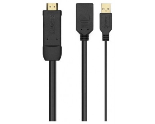 AISENS CONVERSOR ACTIVO HDMI 2.0 A DISPLAYPORT V1.2 HDMI M-USB M-DP H NEGRO 10CM