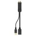 AISENS CONVERSOR ACTIVO HDMI 2.0 A DISPLAYPORT V1.2 HDMI M-USB M-DP H NEGRO 10CM