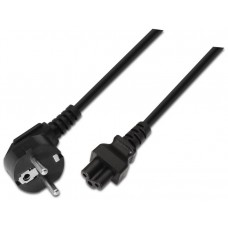 CABLE ALIMENTACION AISENS TREBOL CEE7 ACODADO M-C5 H NEGRO 1.5M