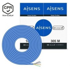 AISENS CABLE DE RED RJ45 LSZH CPR Dca CAT.6 UTP AWG24 AZUL 305M