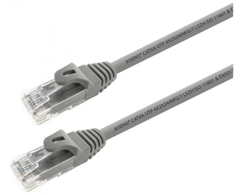 AISENS CABLE DE RED LATIGUILLO RJ45 LSZH CAT.6A 500 MHZ UTP AWG24 GRIS 10M