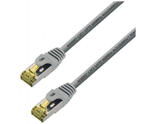 CABLE AISENS DE RED LATIGUILLO RJ45 LSZH CAT.7 600 MHZ SFTP PIMF AWG26 GRIS 0.5M