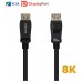 AISENS CABLE DISPLAYPORT CERTIFICADO V1.4 8K@60HZ DP M-DP M NEGRO 2.0M