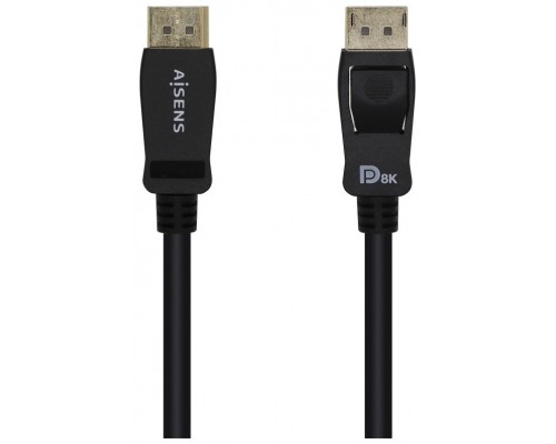 AISENS CABLE DISPLAYPORT CERTIFICADO V1.4 8K@60HZ DP M-DP M NEGRO 3.0M