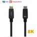 AISENS CABLE DISPLAYPORT CERTIFICADO V1.4 8K@60HZ DP M-DP M NEGRO 3.0M