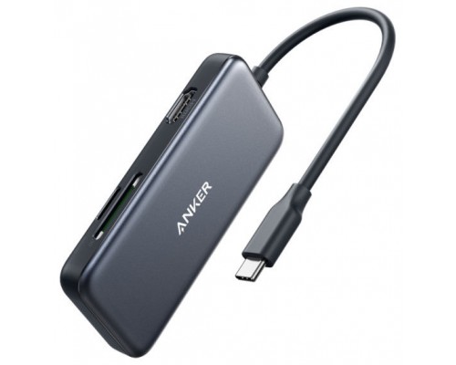 HUB USB ANKER TIPO C A 2x USB 3.0 1x HDMI 1x SD+ microSD NEGRO