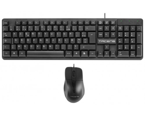 ANIMA ACP0 2IN1 COMBO PACK, 1200 DPI HUANO MECHANICAL SWITCHES MOUSE, MEMBRANE KEYBOARD, ECOLOGIC DESIGN, USB, FRENCH LAYOUT