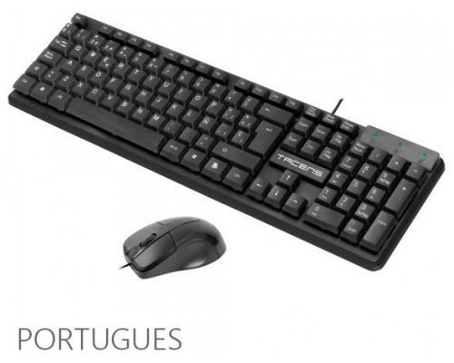 ANIMA ACP0 2IN1 COMBO PACK, 1200 DPI HUANO MECHANICAL SWITCHES MOUSE, MEMBRANE KEYBOARD, ECOLOGIC DESIGN, USB, PORTUGUESE LAYOUT