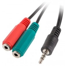 Adaptador lanberg minijack 3.5mm m 4pin