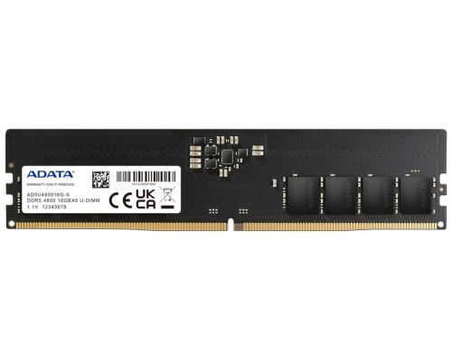 ADATA AD5U480016G-S módulo de memoria 16 GB 1 x 16 GB DDR5 4800 MHz ECC