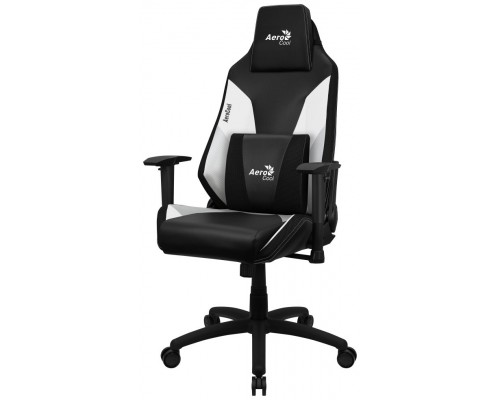 Aerocool ADMIRALBW Silla Gaming Profesional, Cojines Acolchados, Tecnología Air, Negro/Blanco