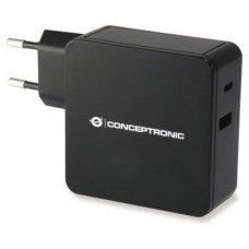 Cargador conceptronic pd 60w 1xusb 1xusb - c