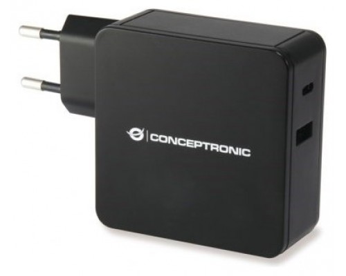 Cargador conceptronic pd 60w 1xusb 1xusb - c