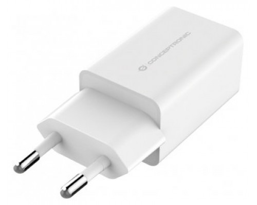 Cargador conceptronic 2xusb 5v 12w blanco