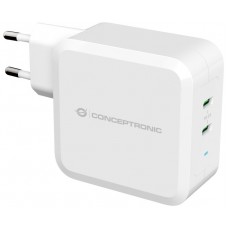 Cargador conceptronic pd 2 puertos usb - c