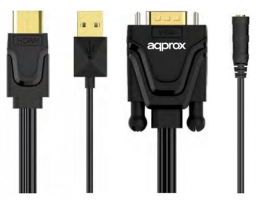 approx APPC22 Adaptador HDMI A VGA + Sonido+ Video