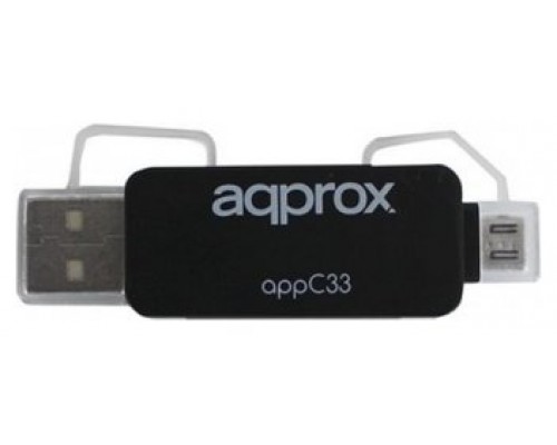 approx APPC33 Adaptador microSD/SD/MMC a USB/micro