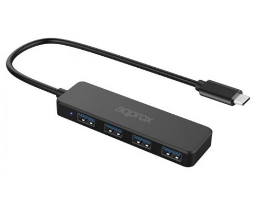 APPROX Adaptador 4 Puertos USB 3.0 HUB a Type C