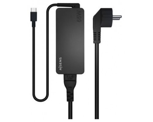 CARGADOR AISENS 65W PD3.0 1XUSB-C 1.8M NEGRO