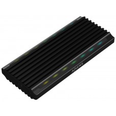 AISENS CAJA EXTERNA M.2 RGB GAMING ASM2-RGB011GR SATA NVME A USB3.1 GEN2 NEGRA