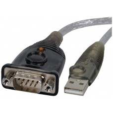 Aten UC232A cambiador de género para cable USB RS-232 Plata