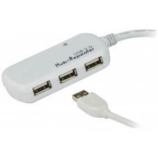 ATEN Cable extensor USB 2.0 de 12 m con hub de cuatro puertos (soporta conexión en cadena hasta 60 m)