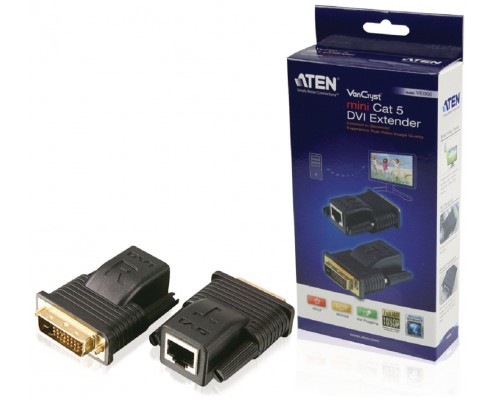 Aten VE066 extensor audio/video Negro