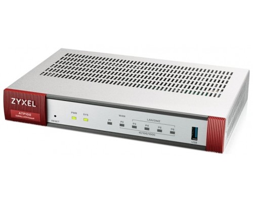 Zyxel ATP100 ATP 10/100/1000 2 WAN 4 LAN/DMZ 2 USB WITH 1 YR BUNDLE cortafuegos (hardware) 1000 Mbit/s