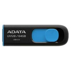 ADATA Lapiz Usb UV128 64GB USB 3.2 Negro/Azul