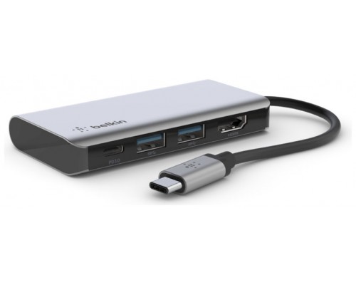 ADAPTADOR BELKIN AVC006BTSGY USB-C A USB-C PD 2XUSB 3.0 HDMI 4K 100W