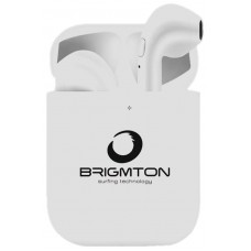 AURICULARES BRIGMTON CON BASE DE CARGA BLANCO BLUETOOTH