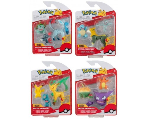 Pack 3 fuguras pokemon batalla ola