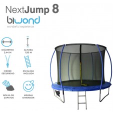 Trampolín Cama Elástica 2.44m NextJump 8 Biwond Azul