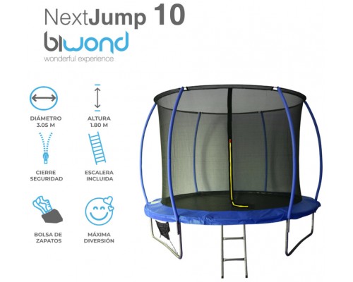 Trampolín Cama Elástica 3.05m NextJump 10 Biwond Azul