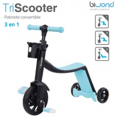 Patinete 3 en 1 TriScooter Azul Biwond