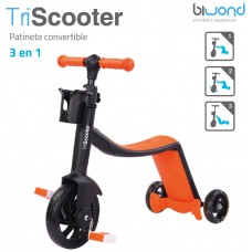 Patinete 3 en 1 TriScooter Naranja Biwond