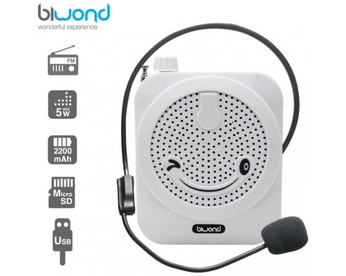 Megáfono Portátil PocketVoice Blanco Biwond