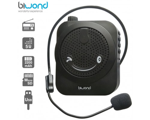 Megáfono Portátil PocketVoice Negro Biwond