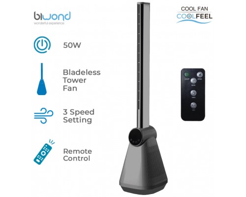 Ventilador Torre CoolFeel Sin Aspas 50W Biwond