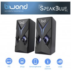 Altavoces Gaming LED Azul 3WX2 SpeakBlue Biwond