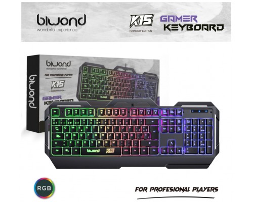 Teclado Gaming Biwond K15 Pro Rainbow Edition