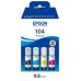 Multipack botellas epson ecotank 104 negro