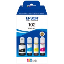 TINTA EPSON 102 PACK DE 4 BOTELLAS DE TINTA