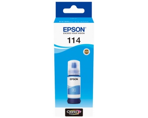 Botella tinta epson ecotank 114 cyan