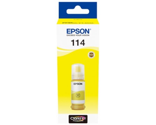 Botella tinta epson ecotank 114 amarillo