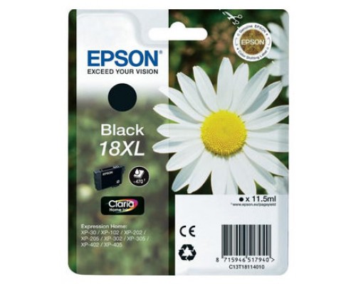 TINTA EPSON CLARIA 18XL NEGRO XP102 205 305 322 405 422