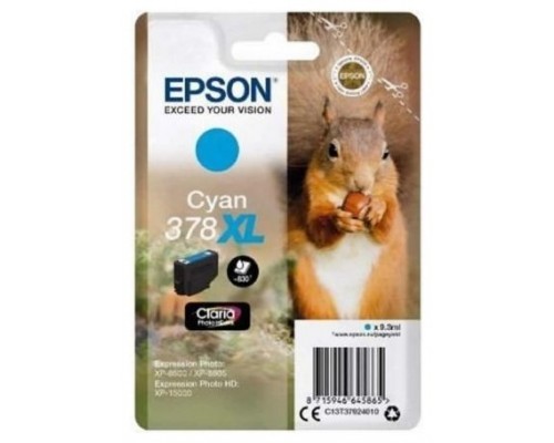 EPSON Singlepack Cyan 378XL Claria Photo HD Ink